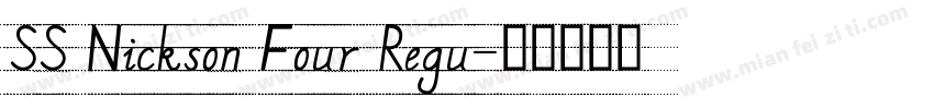 SS Nickson Four Regu字体转换